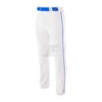 White Wrap Knit Open Bottom Baseball Pant