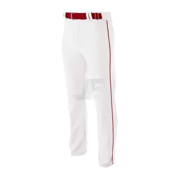 White Wrap Knit Open Bottom Baseball Pant