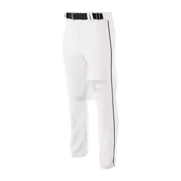 White Wrap Knit Open Bottom Baseball Pant