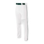 White Wrap Knit Open Bottom Baseball Pant