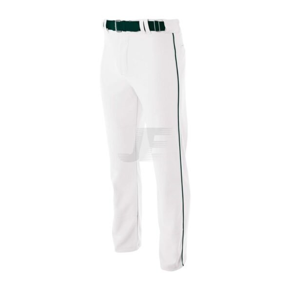 White Wrap Knit Open Bottom Baseball Pant