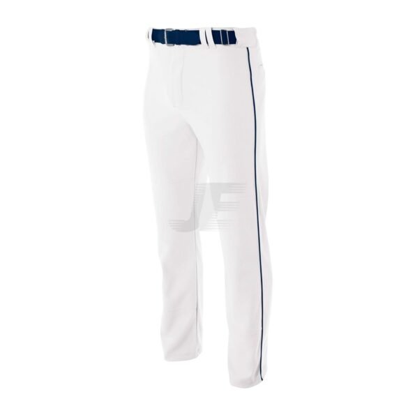 White Wrap Knit Open Bottom Baseball Pant