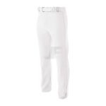 White Wrap Knit Open Bottom Baseball Pant