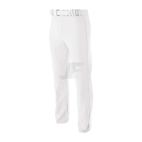 White Wrap Knit Open Bottom Baseball Pant