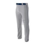Grey Wrap Knit Baggy Cut Open Bottom Baseball Pant