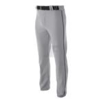 Grey Wrap Knit Baggy Cut Open Bottom Baseball Pant