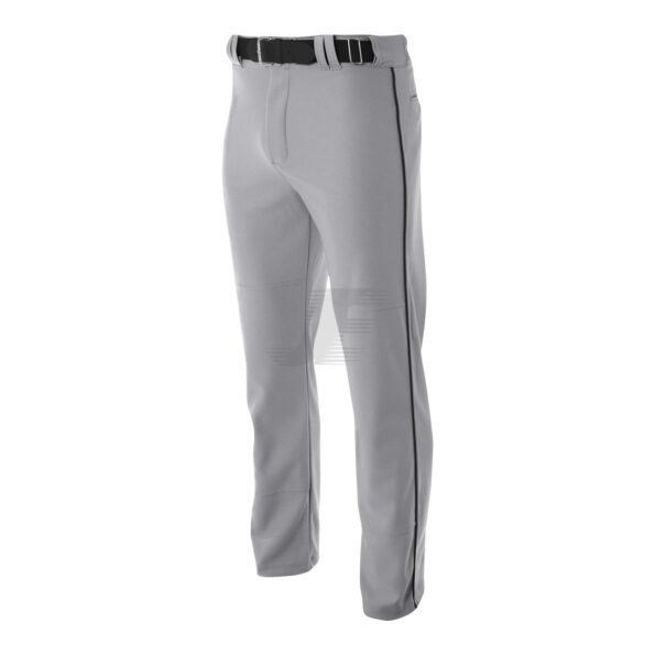 Grey Wrap Knit Baggy Cut Open Bottom Baseball Pant