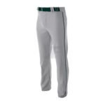 Grey Wrap Knit Baggy Cut Open Bottom Baseball Pant
