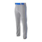 Grey Wrap Knit Baggy Cut Open Bottom Baseball Pant