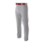 Grey Wrap Knit Baggy Cut Open Bottom Baseball Pant