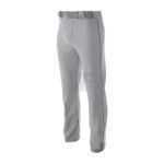 Grey Wrap Knit Baggy Cut Open Bottom Baseball Pant