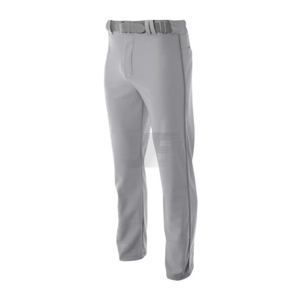 Grey Wrap Knit Baggy Cut Open Bottom Baseball Pant