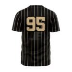 Front Button Short Sleeve Sublimation Printed Baseball Jersey