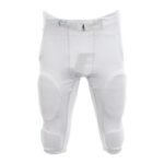 White Stretch Fabric Padded Football Pant